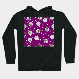 Cute Space Colored Dogs Pattern Seamless Hoodie